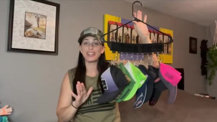 1pc Home Closet Baseball Cap Organizer Hanger, Hat Hanger Clip, Space Saving Cap Organizer Hanger, Hat Storage Clips For Closet, Door, Bedroom, Entrance