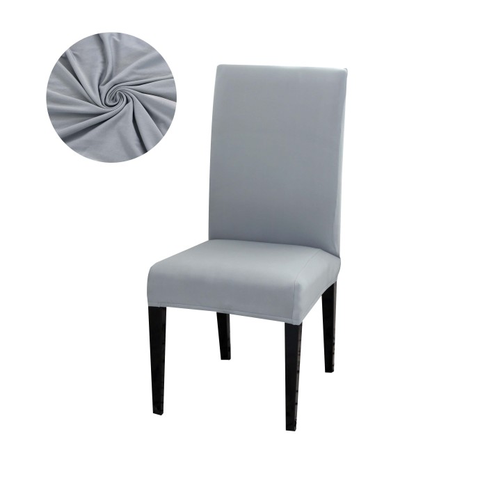 1pc Simple Modern Household Folding Jacquard Office Chair Cover With Flannelette Mesh Elastic Chair Cover, Dining Chair Seat Cover