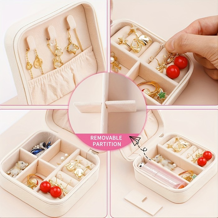 Portable Jewelry Organizer Box, Necklaces Organizer Case, Travel Jewelry Case, Earrings Organizer