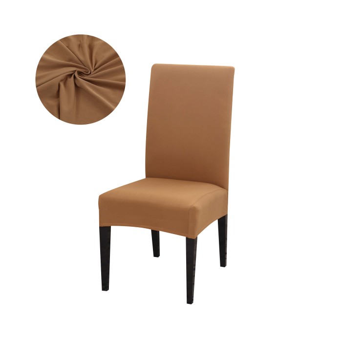 1pc Simple Modern Household Folding Jacquard Office Chair Cover With Flannelette Mesh Elastic Chair Cover, Dining Chair Seat Cover