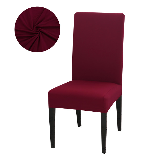 1pc Simple Modern Household Folding Jacquard Office Chair Cover With Flannelette Mesh Elastic Chair Cover, Dining Chair Seat Cover