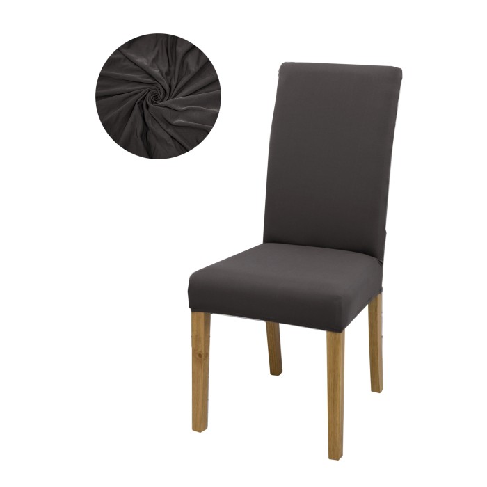 1pc Simple Modern Household Folding Jacquard Office Chair Cover With Flannelette Mesh Elastic Chair Cover, Dining Chair Seat Cover