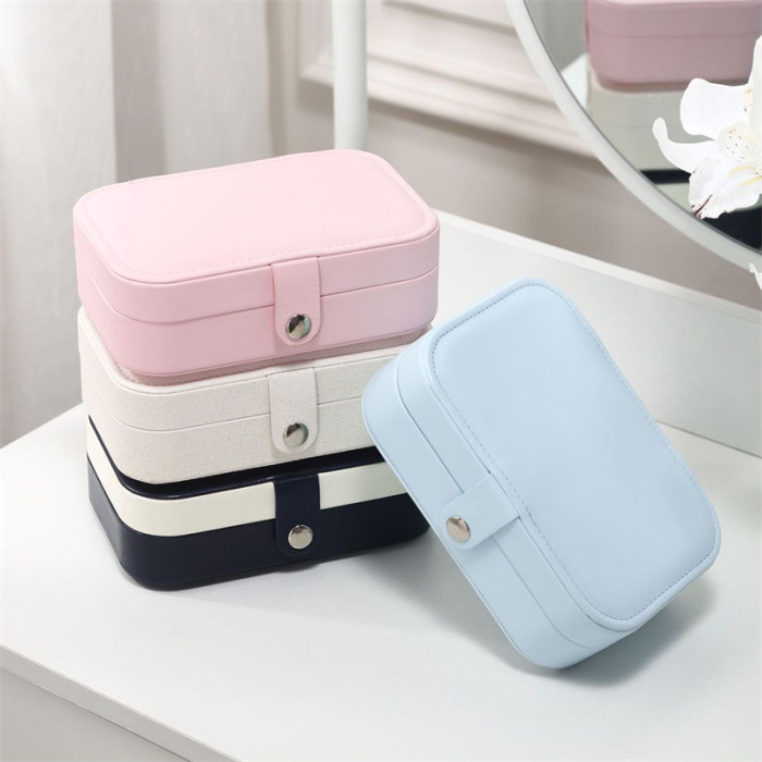 1pc Portable Jewelry Box, For Storing Jewelry, Ear Studs, Bracelets, Necklaces, Ring Storage Box