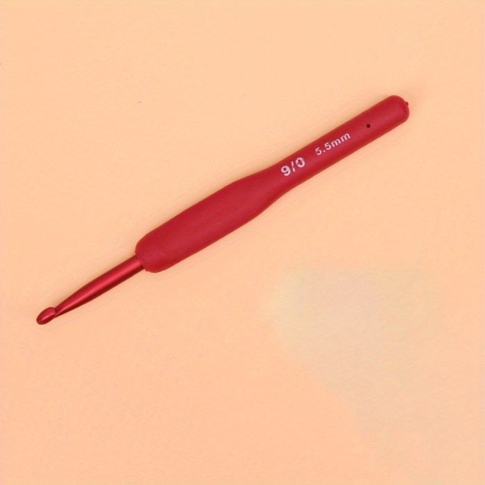 Red Crochet Hook For Sweater Sewing, Red Handle, Knitting Tools