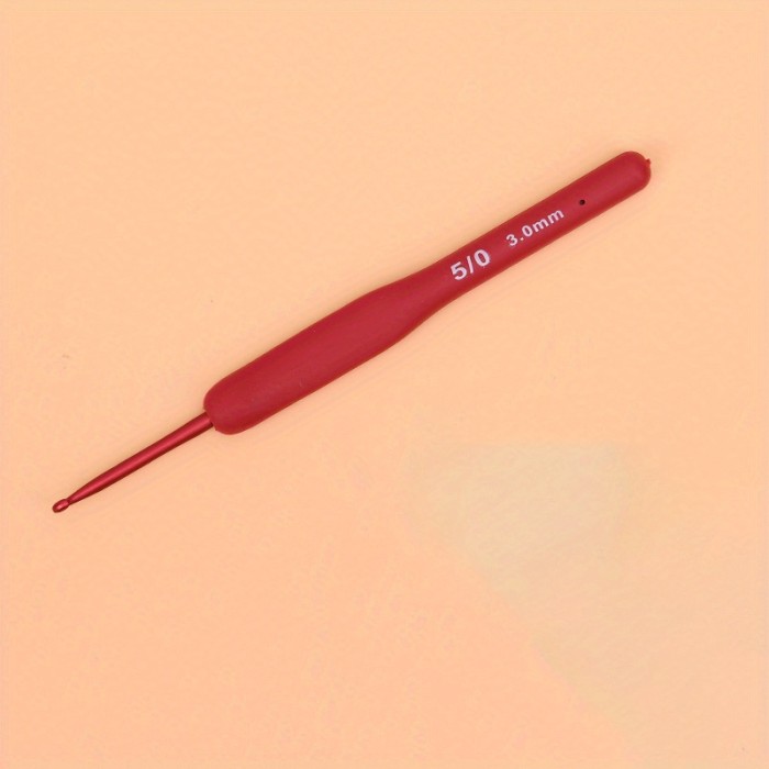 Red Crochet Hook For Sweater Sewing, Red Handle, Knitting Tools