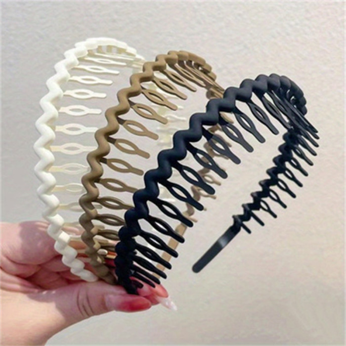 Hair Clip Frosted Color Headband Women's Non-slip Hair Accessories
