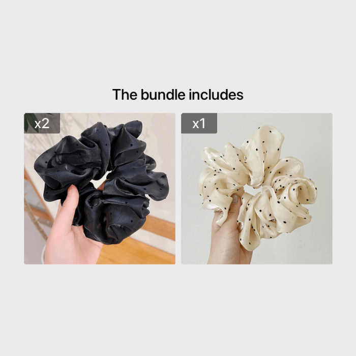 Satin Hair Scrunchie, Hair Accessories Gift Set
