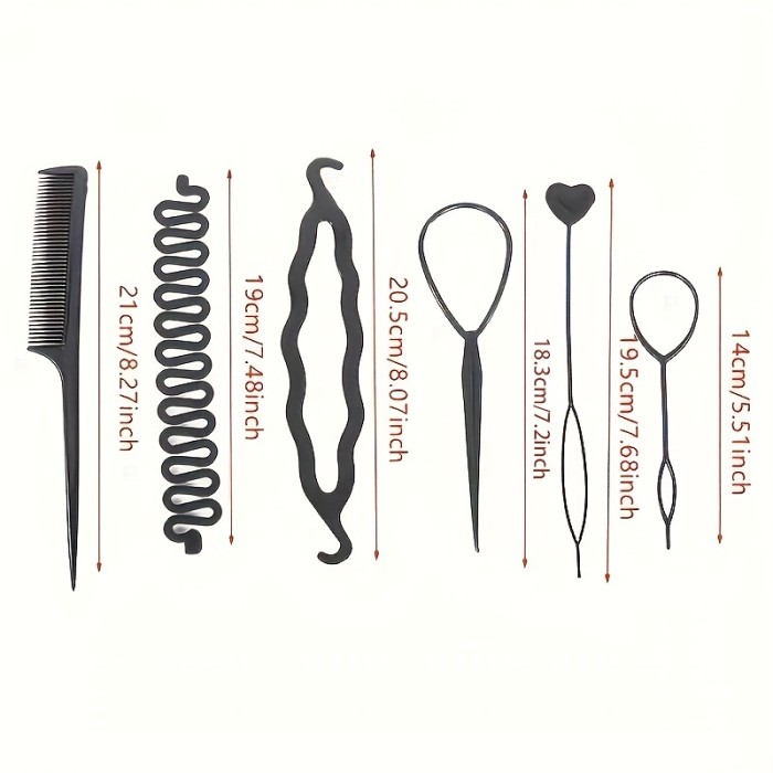 Hair Braiding DIY Hair Styling Tools Hair Braiding Tools (Pack Of 6 )