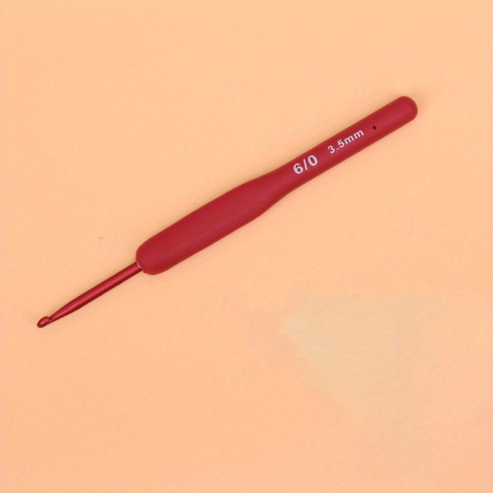 Red Crochet Hook For Sweater Sewing, Red Handle, Knitting Tools