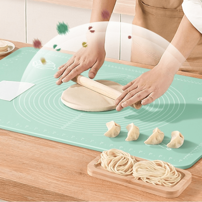 1pc, Silicone Pastry Mat, Non-Stick Baking Mat, Counter Mat, Pastry Board Rolling Dough Mats, For Bread, Candy, Cookie Making, Baking Tools, Kitchen Gadgets, Kitchen Accessories, Home Kitchen Items