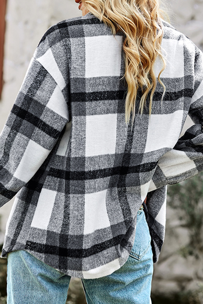 Casual Solid Patchwork Turndown Collar Tops(6 colors) main image 0