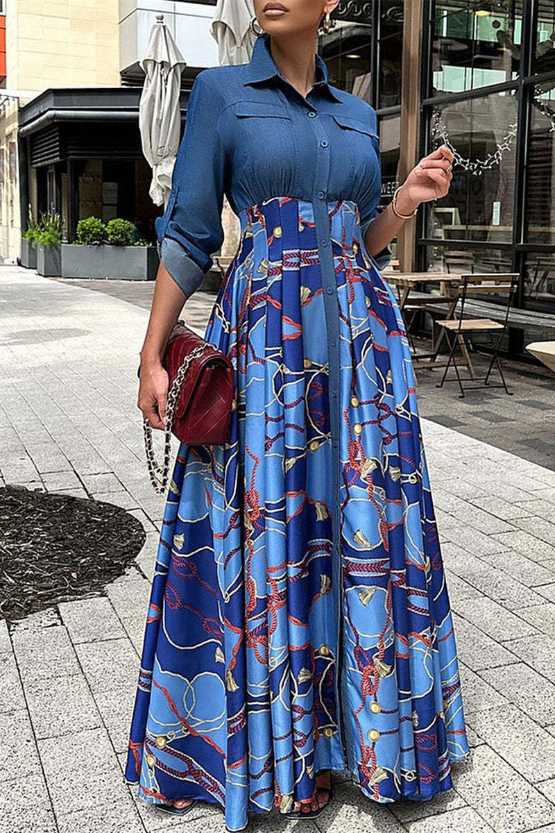 Casual Daily Solid Color Buckle Turndown Collar Sleeveless Dresses