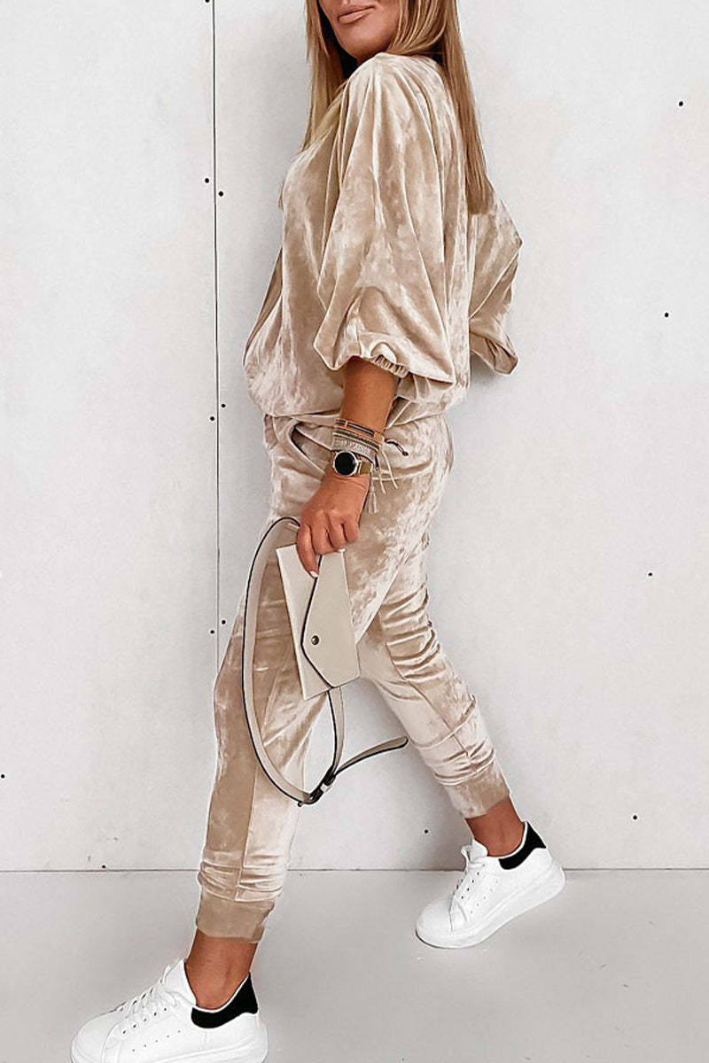 Casual Street Solid Color Buckle O Neck Tops(4 Colors)