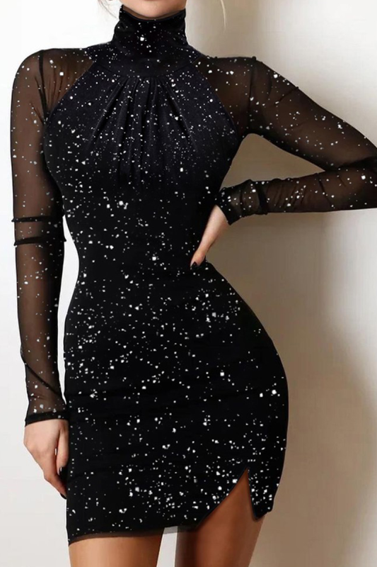 Sexy Bronzing Patchwork Off the Shoulder Pencil Skirt Dresses(6 Colors)