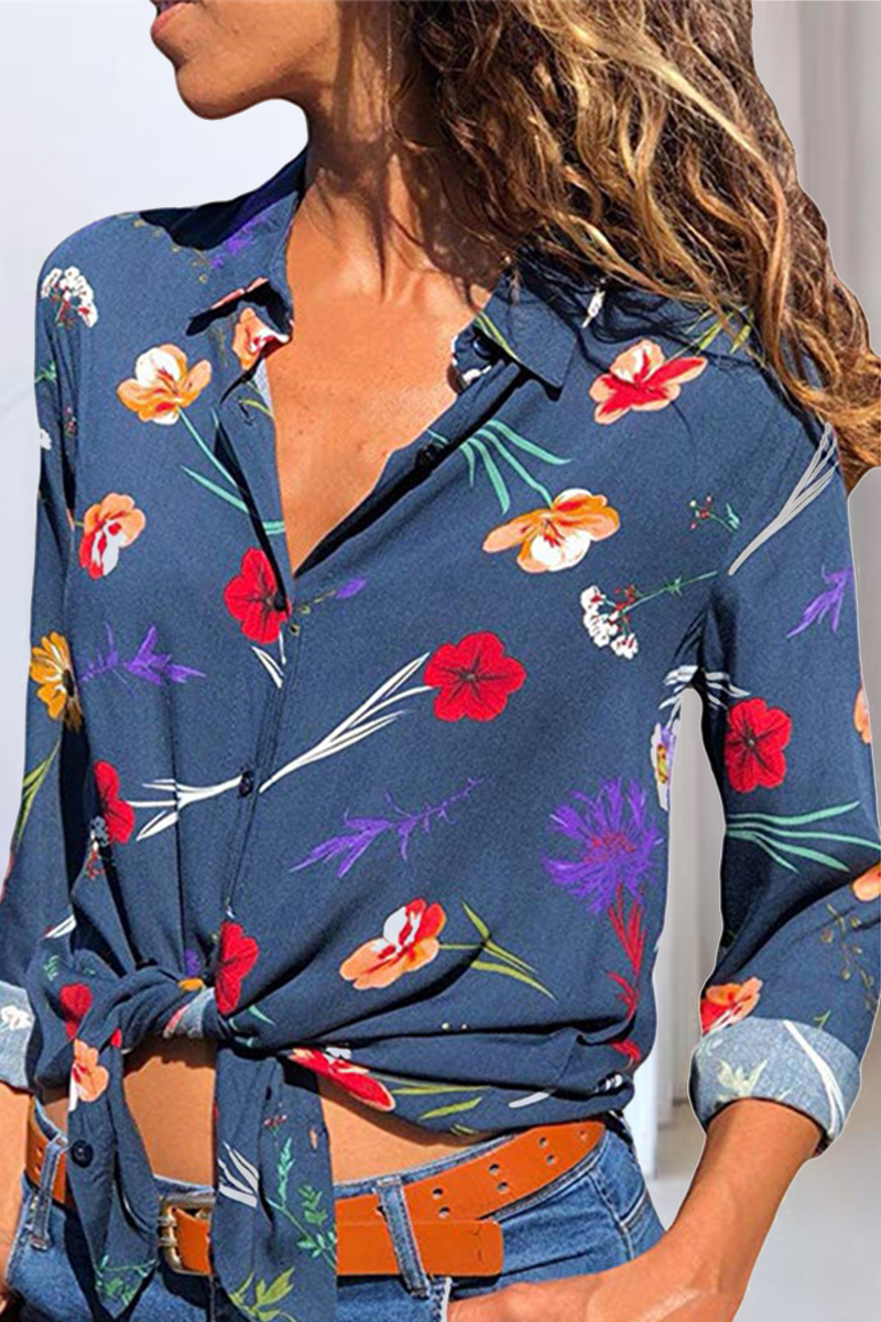 Casual Plaid Patchwork Turndown Collar Blouses(6 Colors)