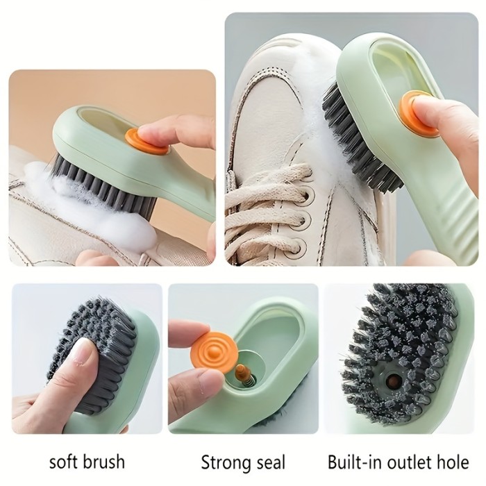 2pcs Shoe Brush, Multifunctional Shoe Brush, Can Add Fluid, Household Soft Bristle Laundry Brush, Wash Shoes Special No Hurt Shoe Brush