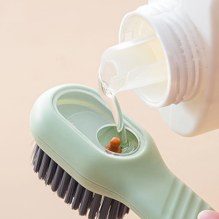 1pc, Scrubbing Shoe Brush, Waterproof Multifunctional Plus Fluid Shoe Brush, Home Soft Bristle Laundry Brush, Wash Shoes Special No Hurt Brush For Laundry Living Room Bathroom