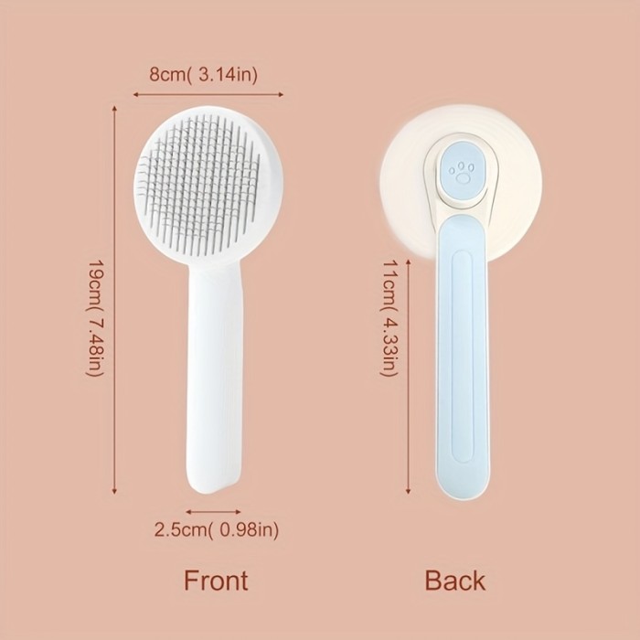 Pet Grooming Hair Removal Massage Comb For Cats And Dogs, Dog Self-Cleaning Slicker Brush