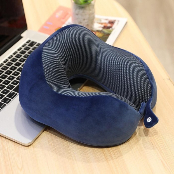 U-Shaped Memory Foam Neck Protection Pillow - Disassembles & Washes Easily for Travel & Aircraft Use