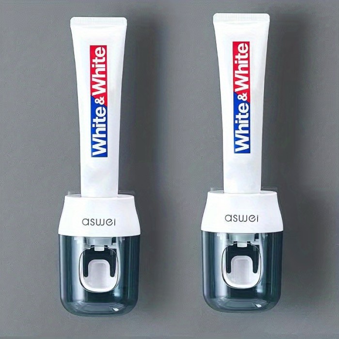 Upgrade Your Bathroom with This Automatic Hands-Free Toothpaste Dispenser & Wall Mounted Holder!