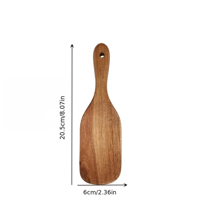 3\u002F5pcs, Wooden Spurtle Set, Wooden Wok Shovel, Teak Wooden Heat Resistant And Nonstick Wooden Spoons For Cooking, Large Slotted Spatula Set For Stirring, Mixing, Serving, Kitchen Stuff, Kitchen Supplies