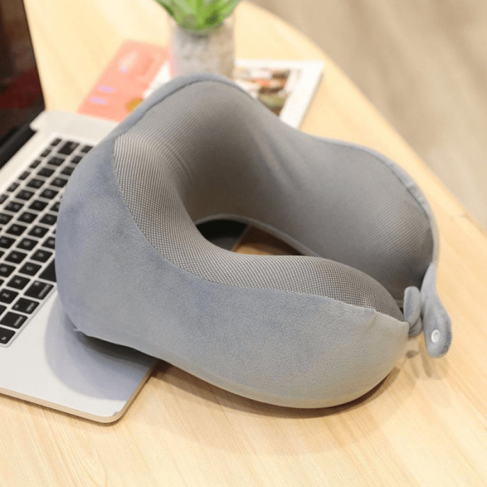 U-Shaped Memory Foam Neck Protection Pillow - Disassembles & Washes Easily for Travel & Aircraft Use