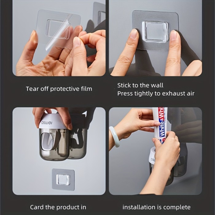 Upgrade Your Bathroom with This Automatic Hands-Free Toothpaste Dispenser & Wall Mounted Holder!