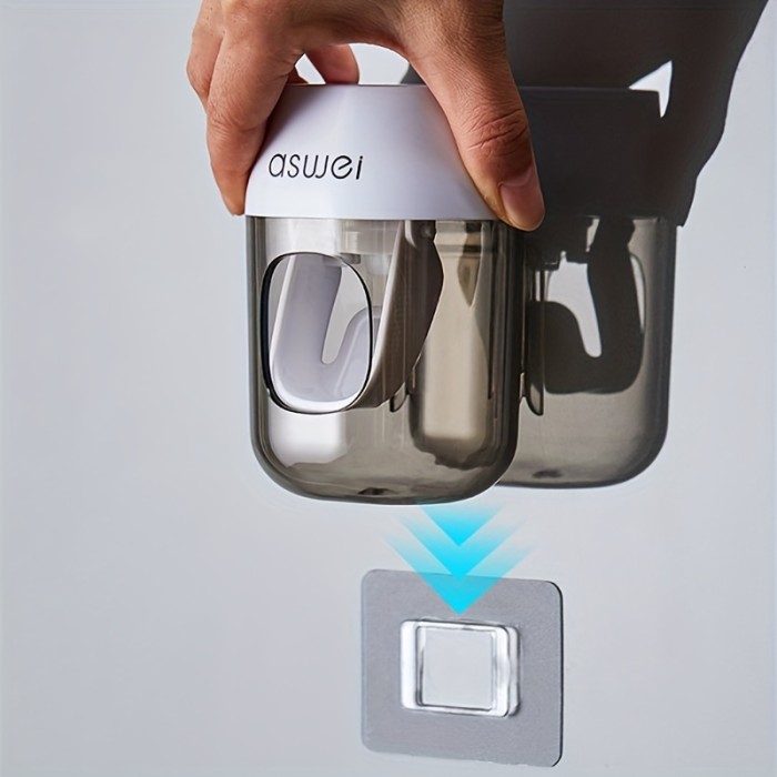 Upgrade Your Bathroom with This Automatic Hands-Free Toothpaste Dispenser & Wall Mounted Holder!