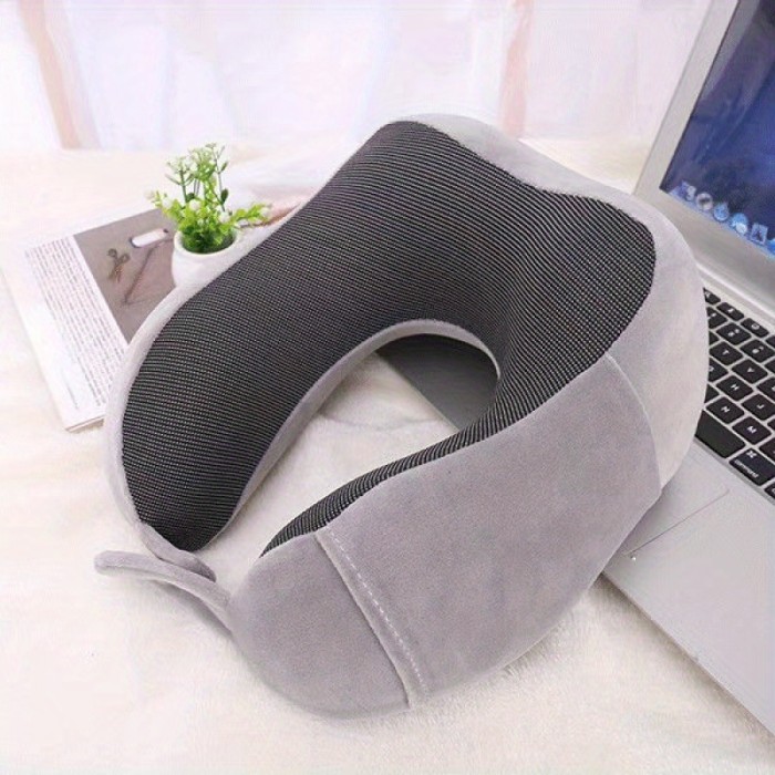 U-Shaped Memory Foam Neck Protection Pillow - Disassembles & Washes Easily for Travel & Aircraft Use