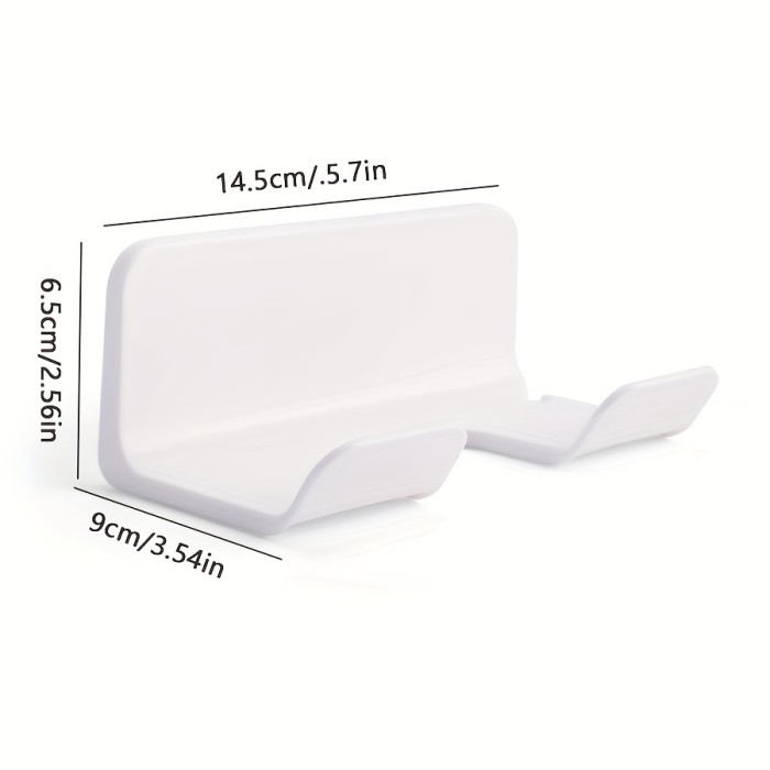 1pc Hair Dryer Holder Wall Mounted, Without Drilling Styling Tool Organizer With Plug Hook And Storage Box, Hair Tool Organizer