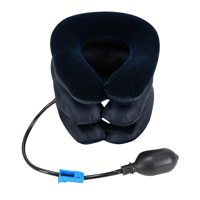 1pc Neck Stretcher Traction Device Inflatable Massage Pillow Travel Neck Pillow Neck Relaxation Pillow