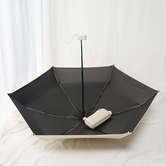 1pc Popular Multi-color Folding Portable Mini Pocket Umbrella, Six-fold Umbrella, Rainy And Sunny Dual-use Umbrella, High-quality Umbrella