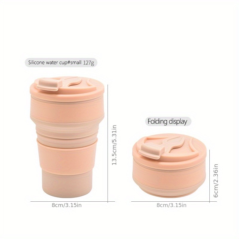 2pcs, Collapsible Silicone Water Cups, 11.8oz\u002F17oz Foldable Coffee Cups, Drinking Cups, Mouthwash Cups, Summer Drinkware, Travel Accessories, Home Kitchen Items, Birthday Gifts, Mothers Day Gifts, Teacher Gifts