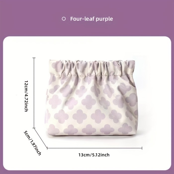 A Shrapnel Printing Key Change Data Line Storage Bag Portable Mini Travel Portable Lipstick Bag Small Cosmetic Bag