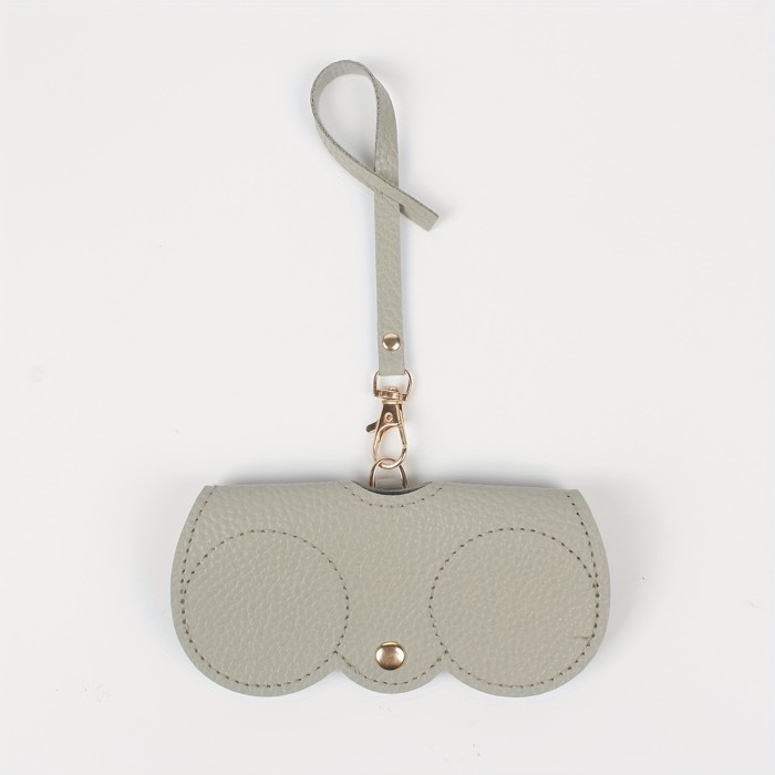 Litchi Embossed Glasses Cover, Portable Sunglasses Reading Glasses Storage Bag Dust-Proof Hanging Eyewear Holder