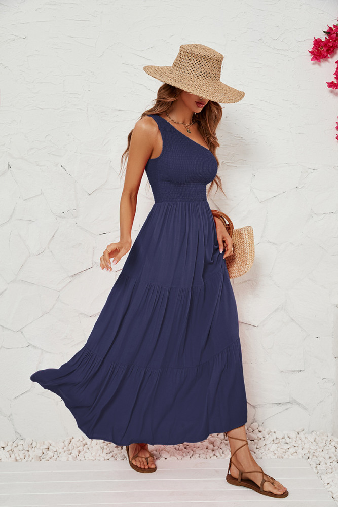 Elegant Fashion Casual Solid Color Maxi Dress