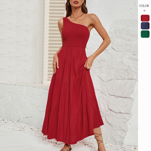 Elegant Fashion Casual Solid Color Maxi Dress