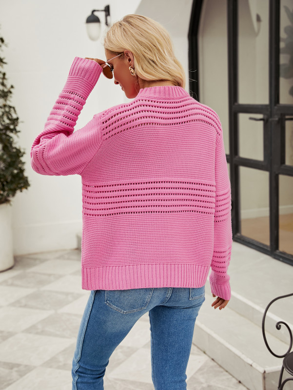 Women's Knitwear Fashion Striped Casual Pullover Sweater