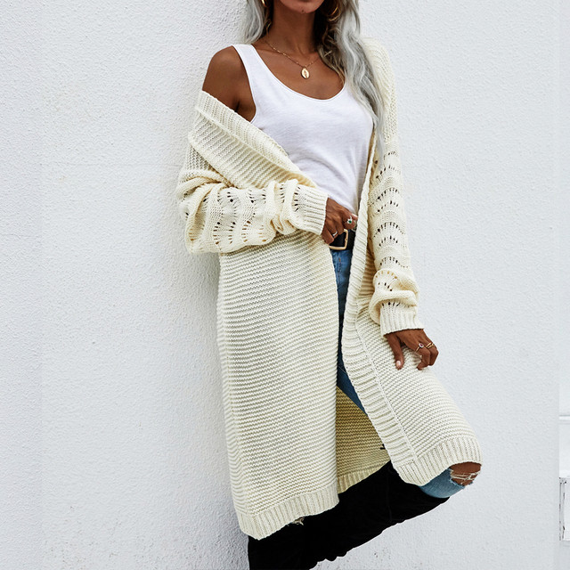 Women's Casual Solid Color Knitted Cardigan