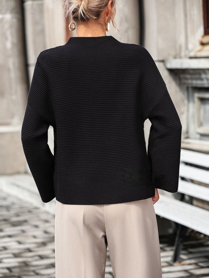 Women's Loose Solid Color Fashion Versatile Comfortable Sweater