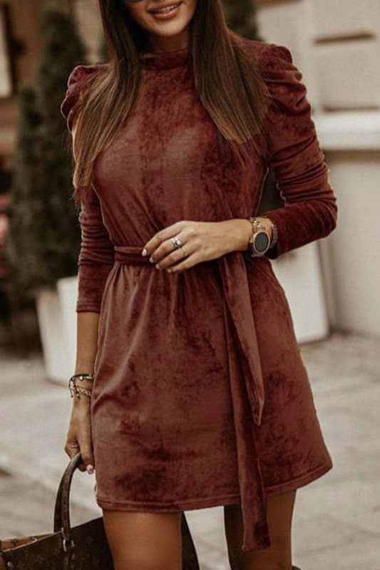 Casual Sexy Long Sleeve Mini Dress(4 Colors)
