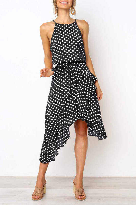 Irregular Polka Dot Dress (2 Colors)
