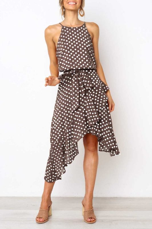 Irregular Polka Dot Dress (2 Colors)