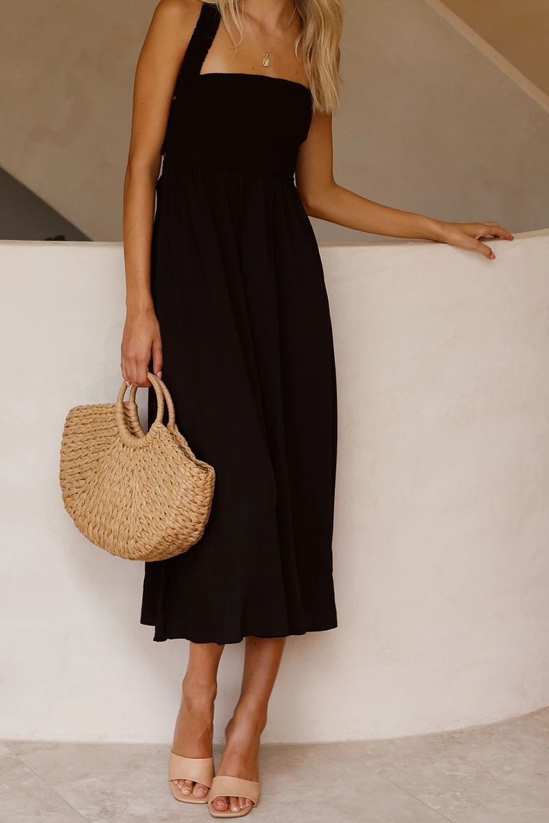 Casual Vacation Print Patchwork Halter One Step Skirt Dresses main image 0