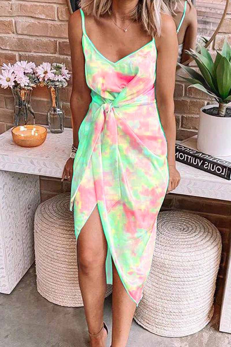 Everlee Pale Yellow Bandage Midi Dress