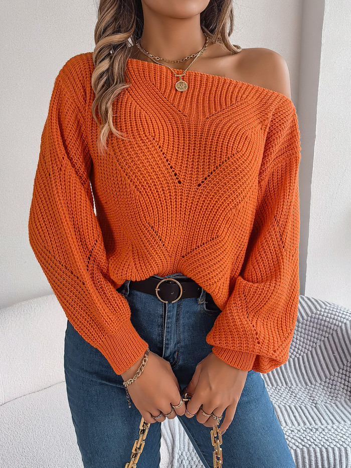 Fashion Woman Vintage Loose Fit Knitted Sweaters