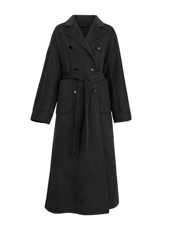 Woolen Casual Women Faux Wool Fashion Long Coat