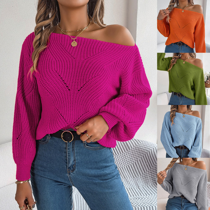 Fashion Woman Vintage Loose Fit Knitted Sweaters