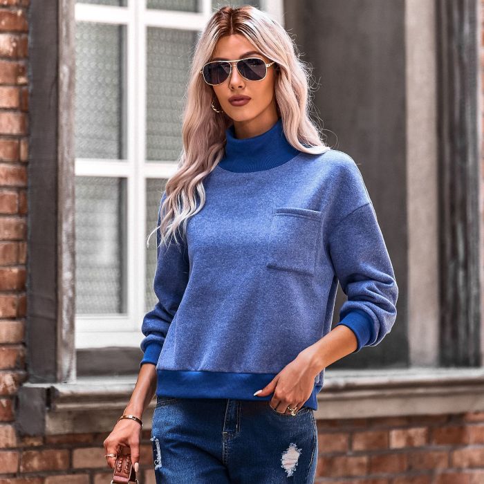New Women's Fashion Turtleneck Sweatshirt