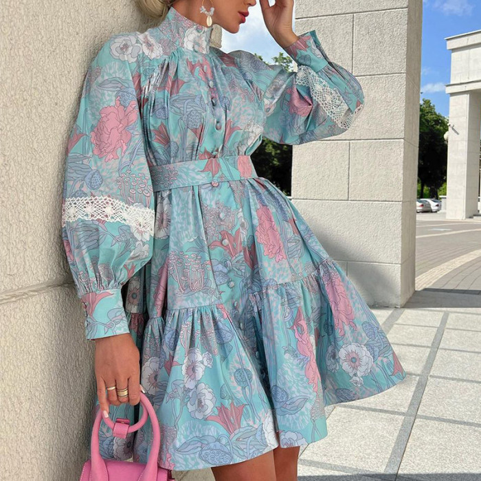 New Women's Fashion Print Casual Dress